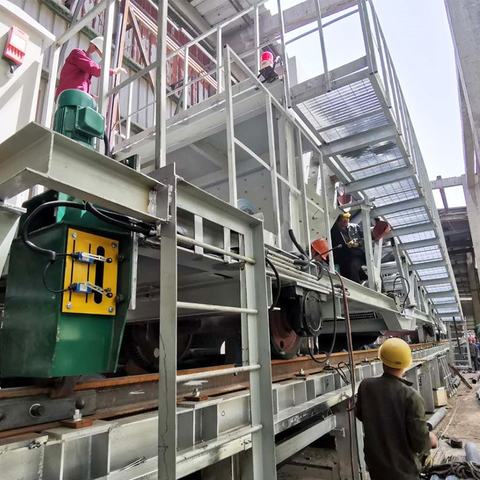 Voiture de porte-bornes à courroie en caoutchouc de bois