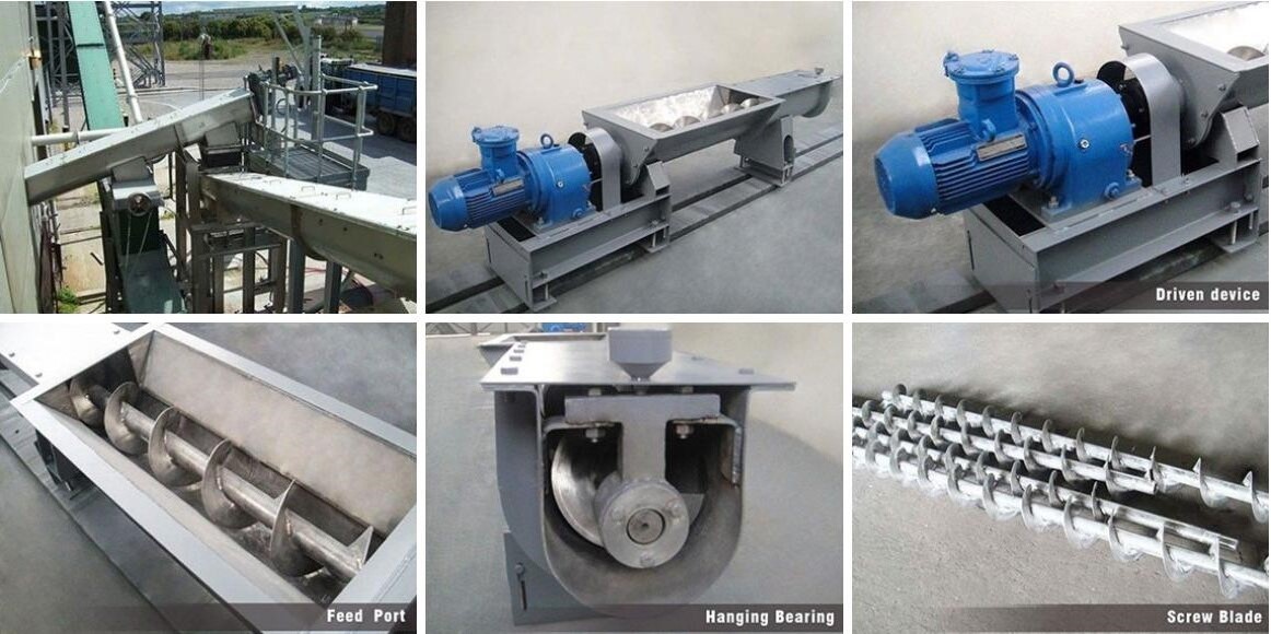 U les d&eacute;tails du convoyeur &agrave; vis